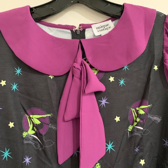 Witchy Babydoll Dress Unique Vintage Pin-Up Witch Print. Women’s Size M (6/8) - Picture 2 of 11